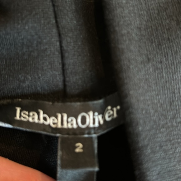 Isabella Oliver black maternity dress.  Turtleneck collar. - Picture 3 of 3